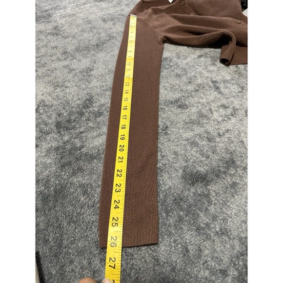 Hollister Brown Cropped Button Up Cardigan Size M - Picture 5 of 11